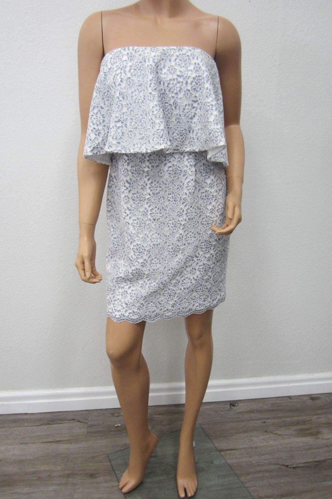 *VERY NICE* Gianni Bini Mona Tierred Midi Lace Dress Size 8