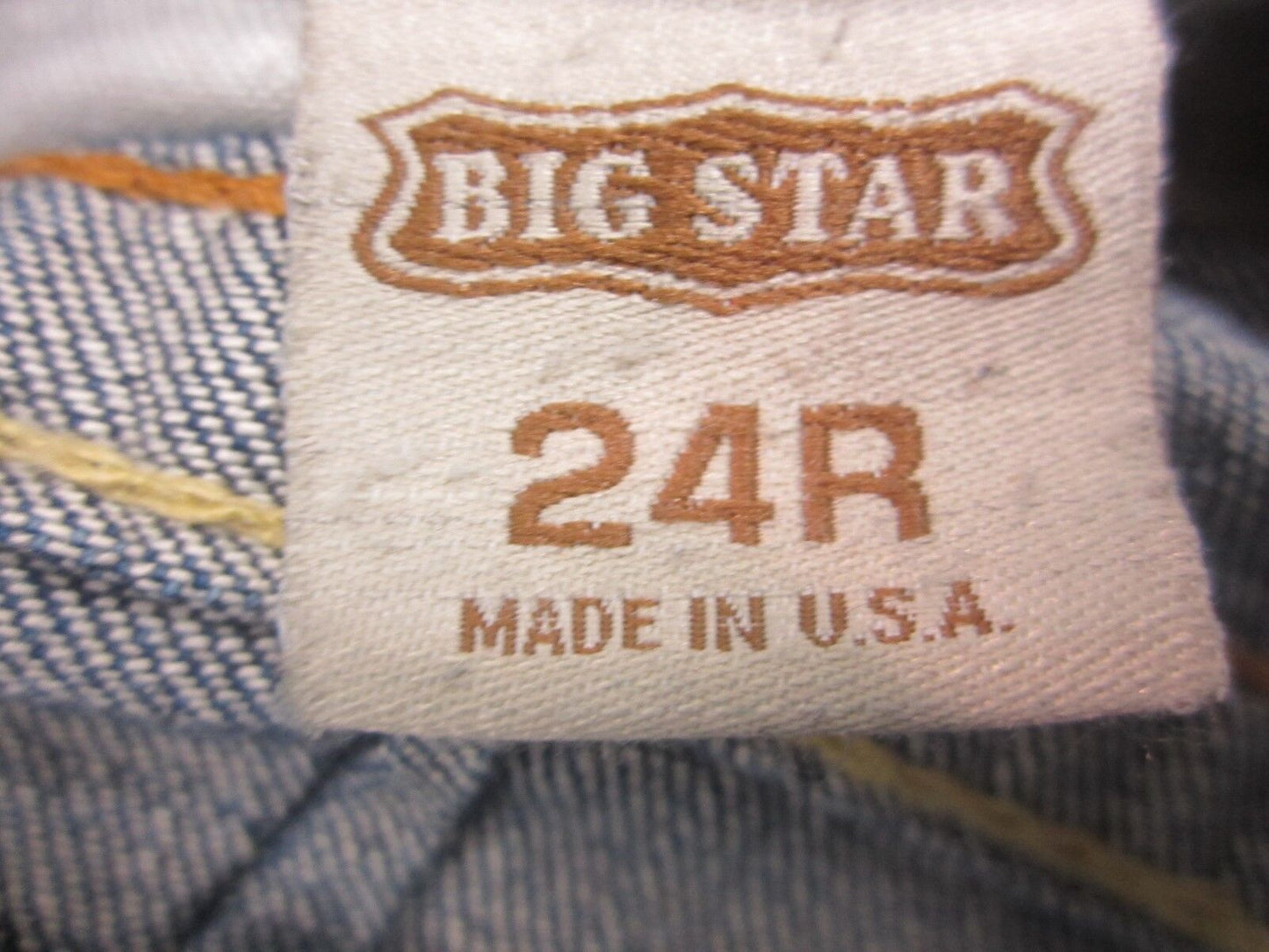 BIG STAR Low Rise Distressed Straight Leg Stretch Jeans Sz 24 W 28 x L 27