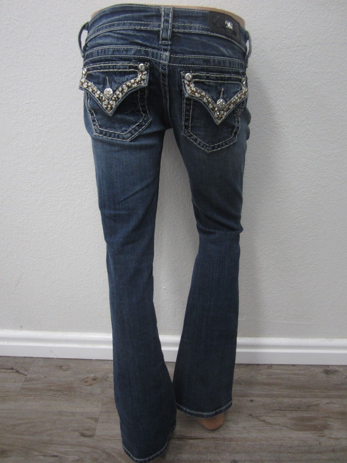 NICE Miss Me Jeans JP7306BV Signature Boot Jeans Med Blu Size 26 x 32