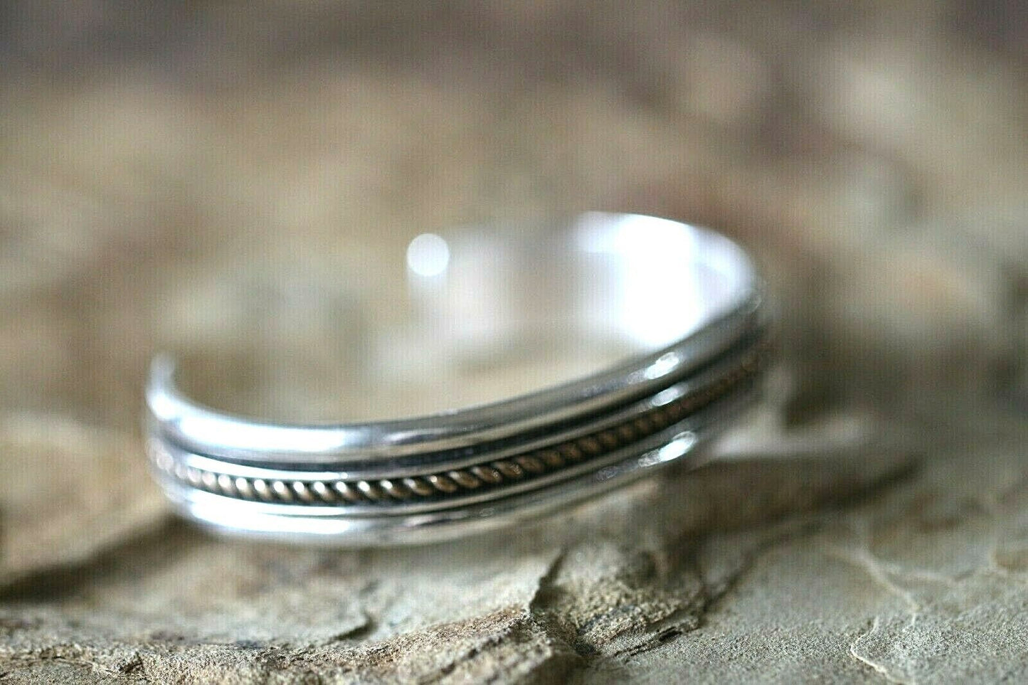 *VINT* Native American Navajo Sterling Silver Handmade Cuff Bracelet * Tom Hawk*
