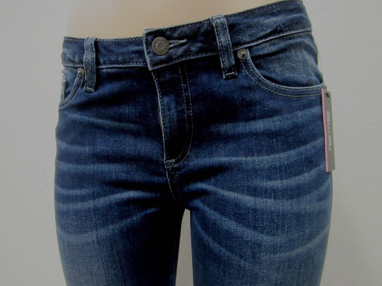 NWT MISS ME Embellished Pockets Skinny Stretch Jeans 27 x 30 Medium Blue M3033S