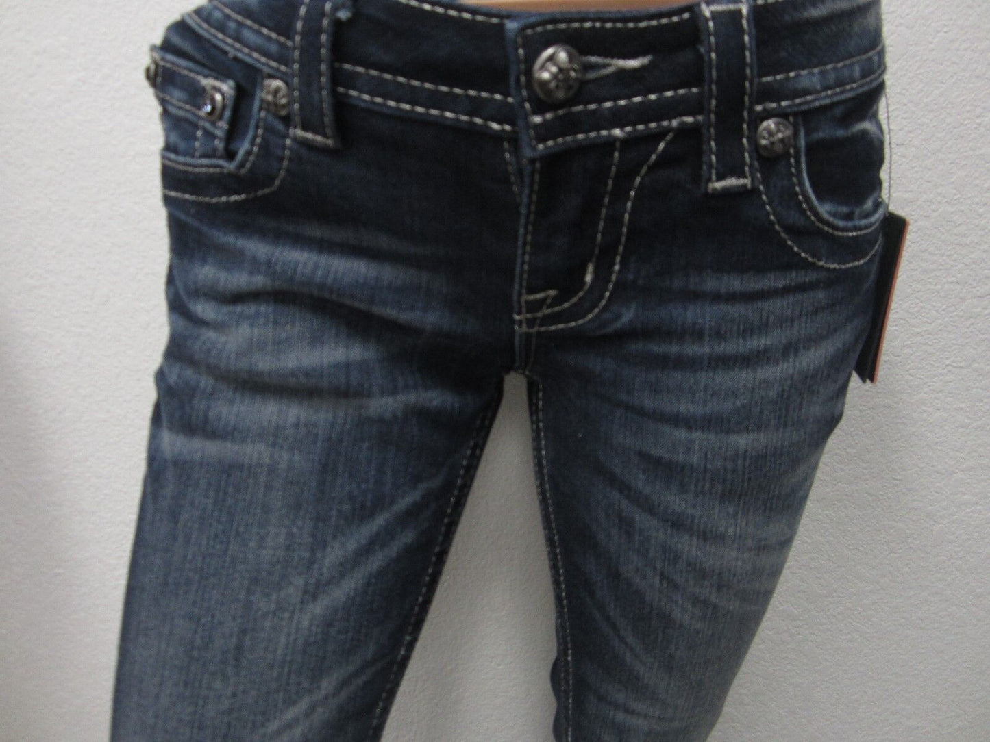 NWT Miss Me womens jeans JP4656B12 "Beaded Beauty" Boot Cut Med Blue Size 26x33