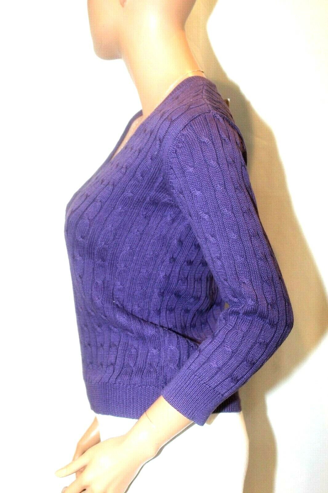 *NWT* $120.  MICHAEL KORS FASHION BASICS PURPLE LONG-SLEEVE SWEATER SZ MED