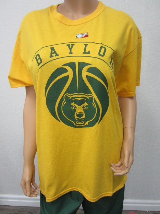 NWT Baylor University Gildan Unisex T Shirt Solid 100% Cotton Short Sleeve Siz L