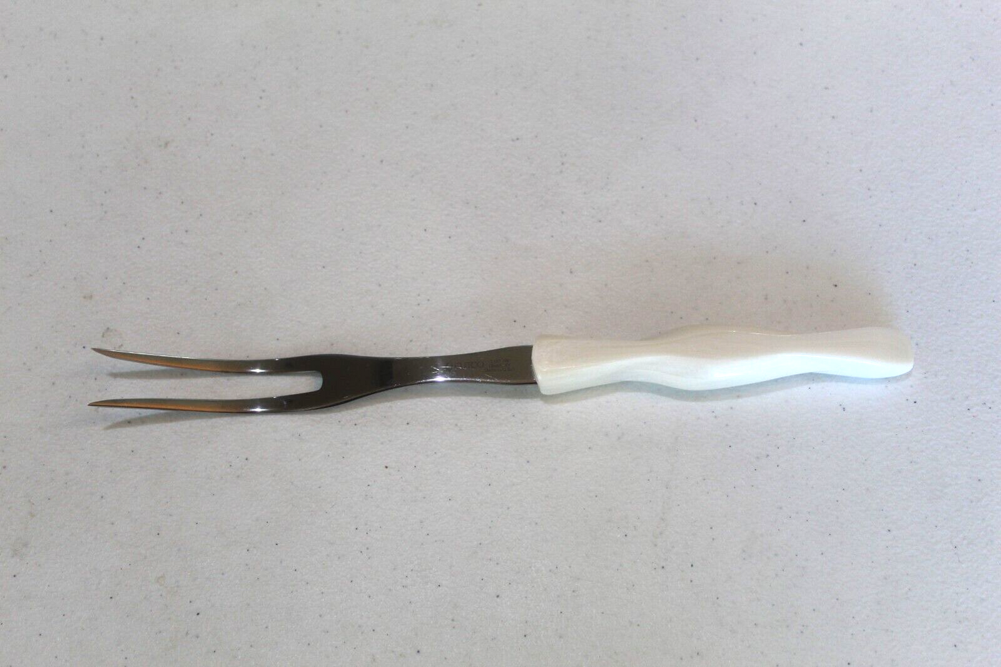 Cutco #1727 KM Meat Fork Pearl White Handle USA Made 12" Length