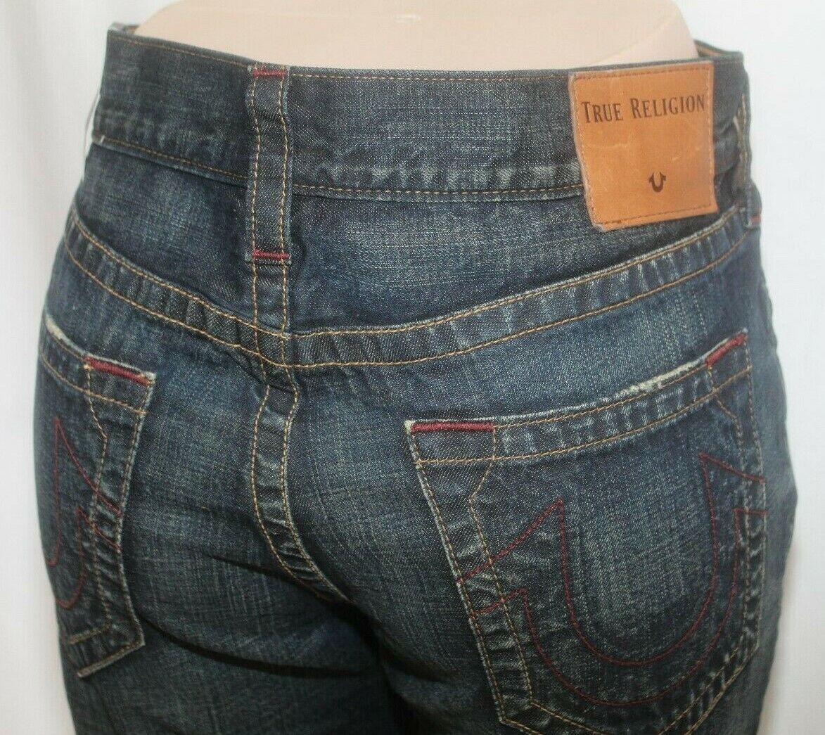 *NWT* True Religion Jeans Men's Geno Relaxed Slim Stretch Denim No Flap 32x34