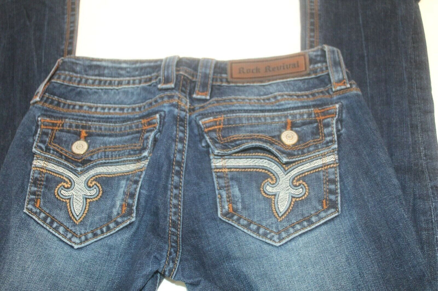 *NWOT* Rock Revival Pavo Straight Women's Jeans  Embroidered Pockets Sz W27xL33