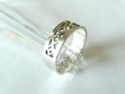 *VINTAGE*  Sterling Silver 6mm Filigree Band Ring Size 8
