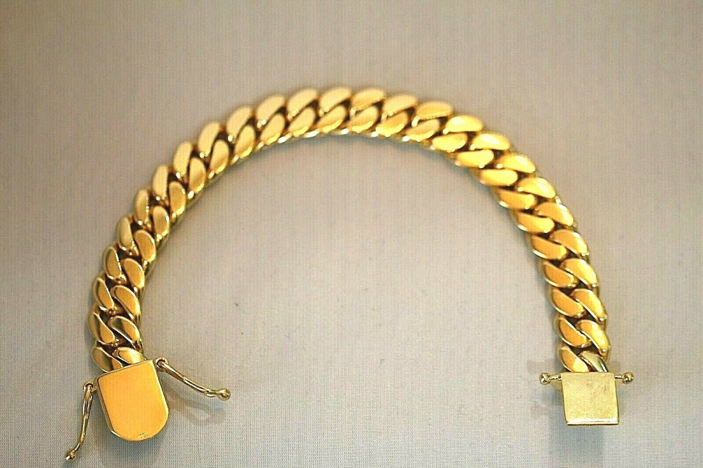 10K Yellow Gold Solid Mens 13mm Miami Cuban Link Bracelet Box Clasp 8.5"-112.3gm