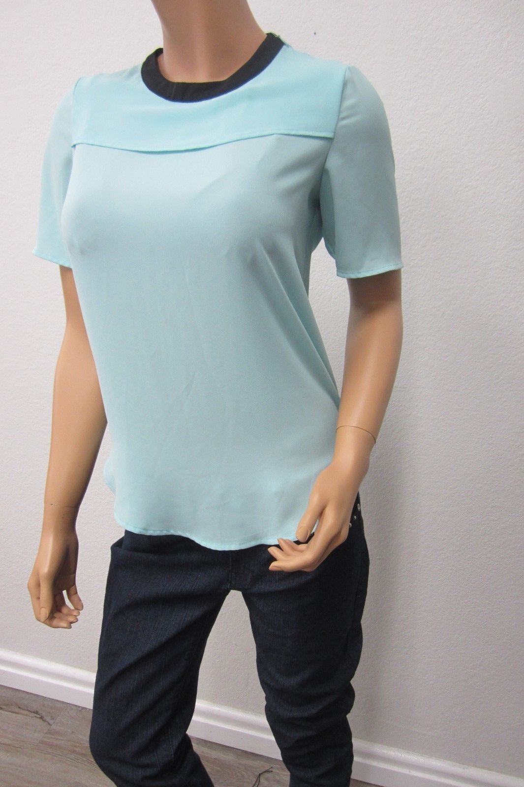 NWT BCBGeneration Women's Semi-Sheer Tunic Top - Open  Back CUTE Size XXS