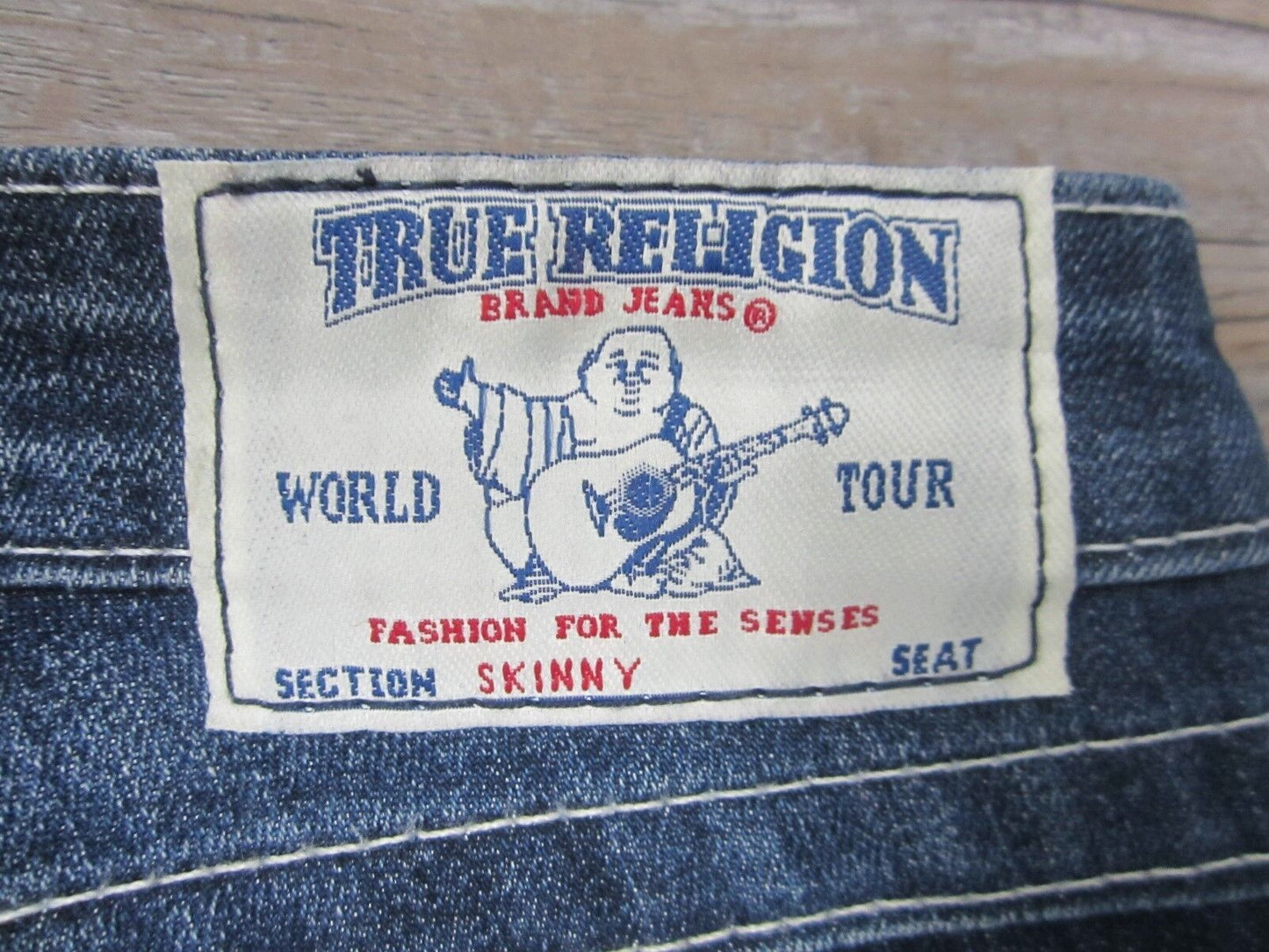 AUTHENTIC NWT True Religion Womens Jeans Skinny Flap Pocket 25 X 31 Medium Dark