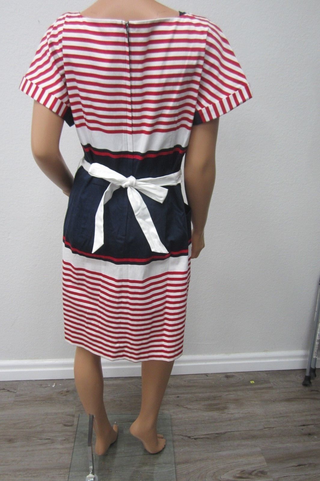 *NWT* TOMMY HILFIGER Women's Short Sleeve RED WHITE BLUE Sheath Dress Size 14