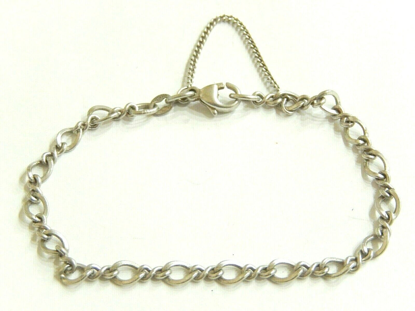 *JAMES AVERY*  - Sterling Silver  7" Twist Charm Bracelet  w/ Safety Chain