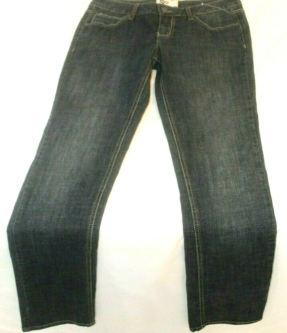 *MINT* Women's "SO" Dark Blue Denim Straight  Cut Jeans Size 5 / W28 x L32