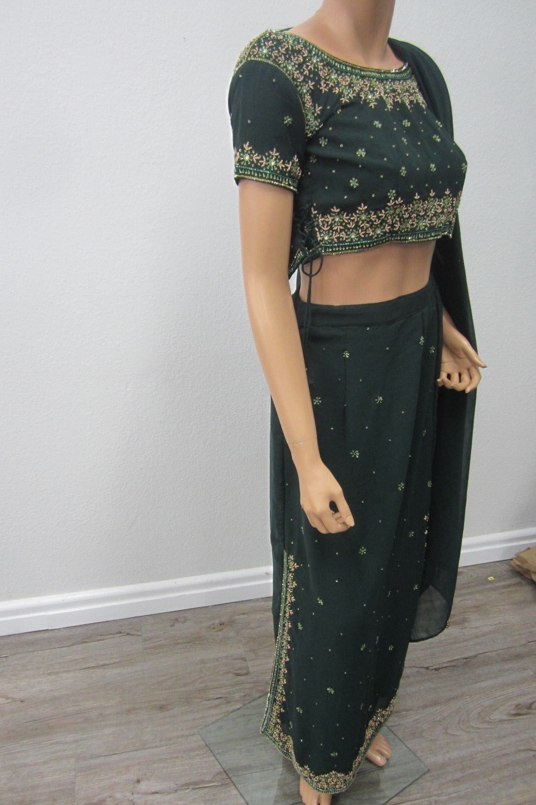 Beautiful Party Evening 3 Pc  Saree Women Fashion Clothing Wrap Sari