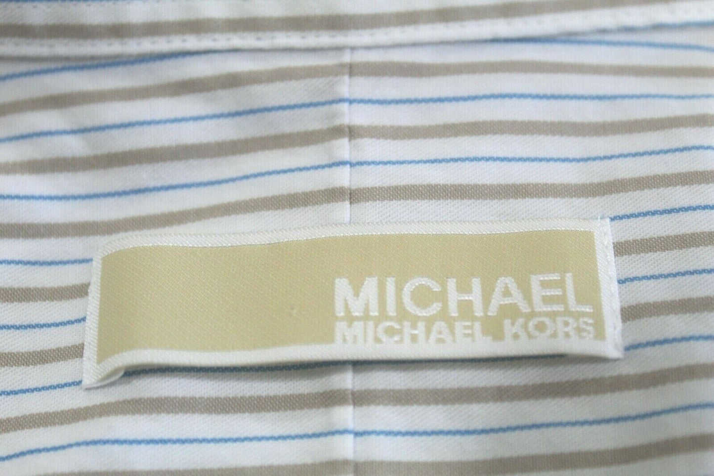 Michael Kors Men's 100% Cotton Dress Shirt French Cuff  Stripes Sz 16.5 x 34/35