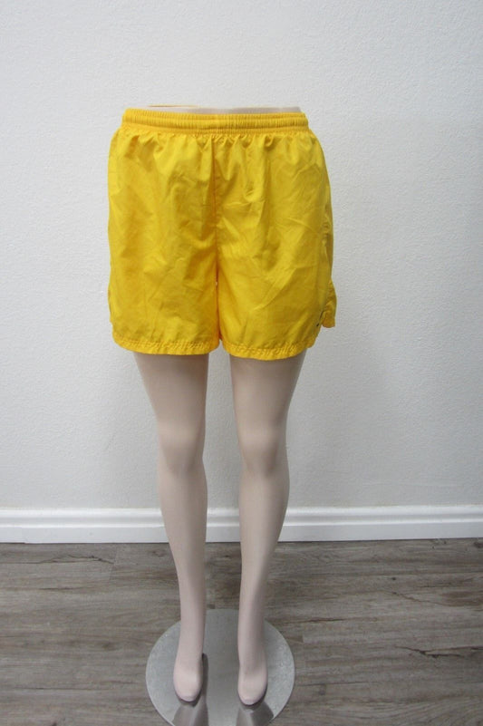 *NWOT* NIKE DRI-FIT Women Running Shorts Lined Gusset Drawstring Yellow Medium