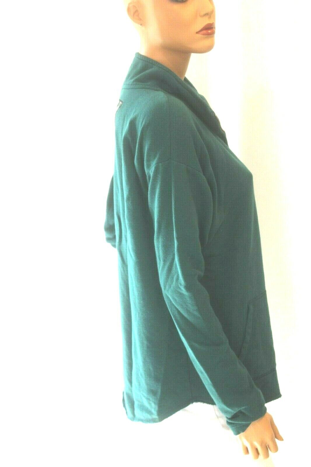 Victorias Secret Embroidered Pink 1/4 Zip Pullover Fleece Green Jacket Sz Medium
