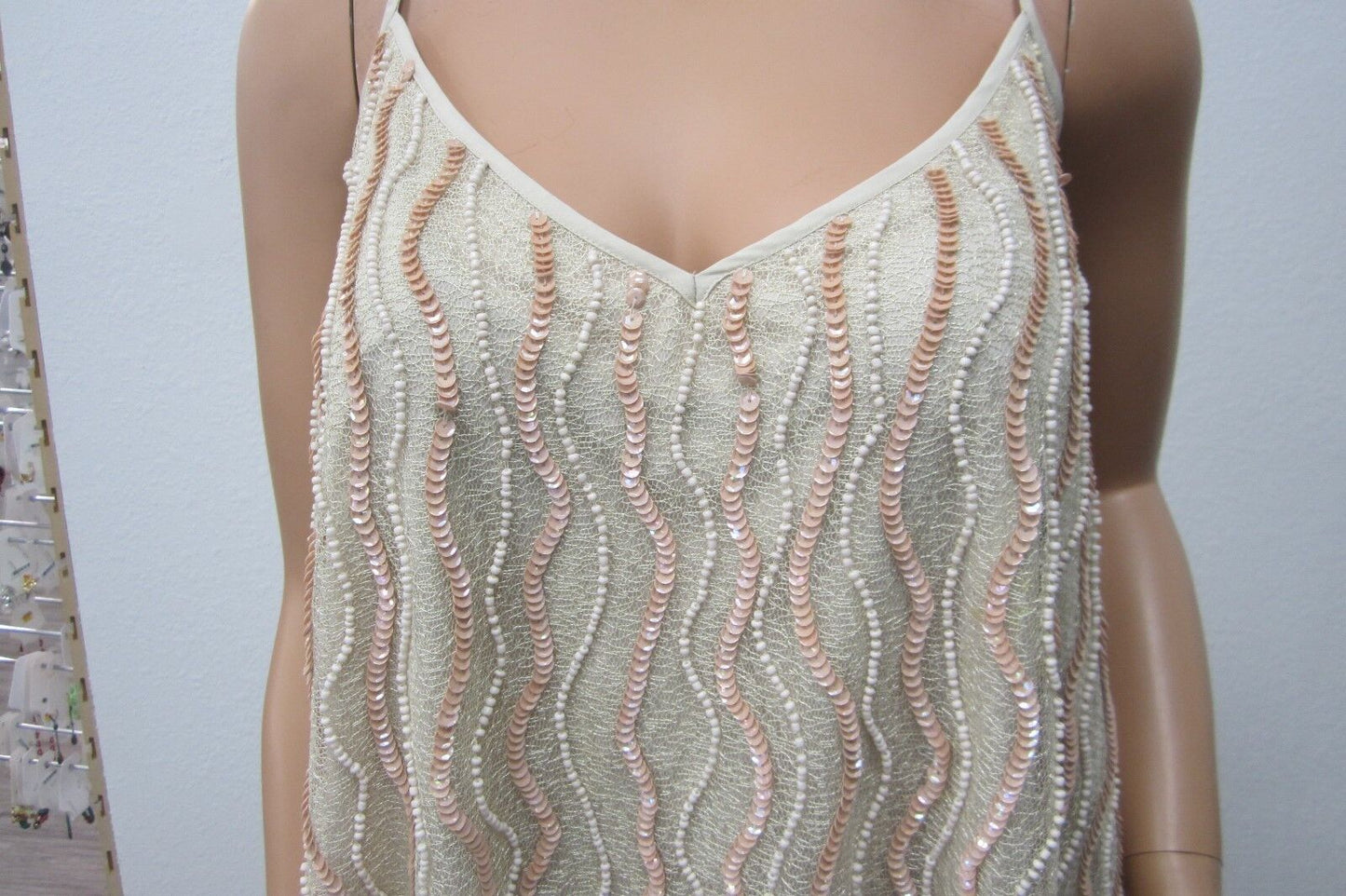 *NICE* ASOS CURVE Beautiful Sequin & Beaded Lined Top Size 22