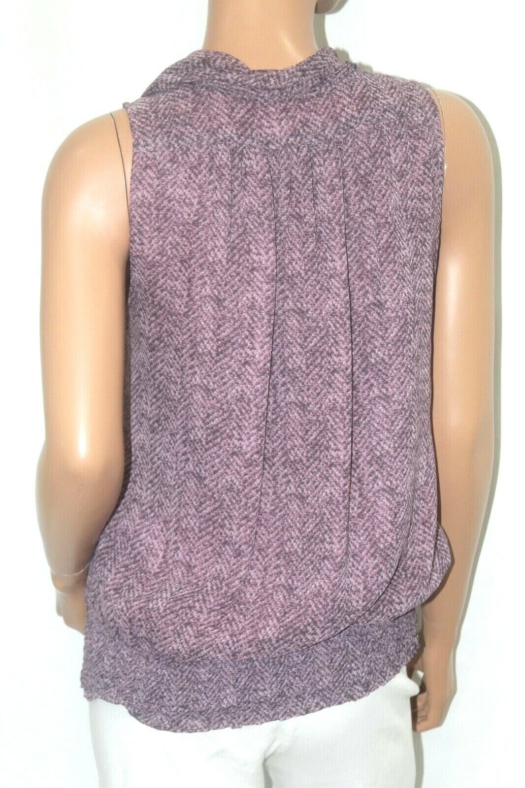 Michael Kors Women's L Large Tunic Cowl Neck Sleeveless Lined Sheer Top Sz P/Med
