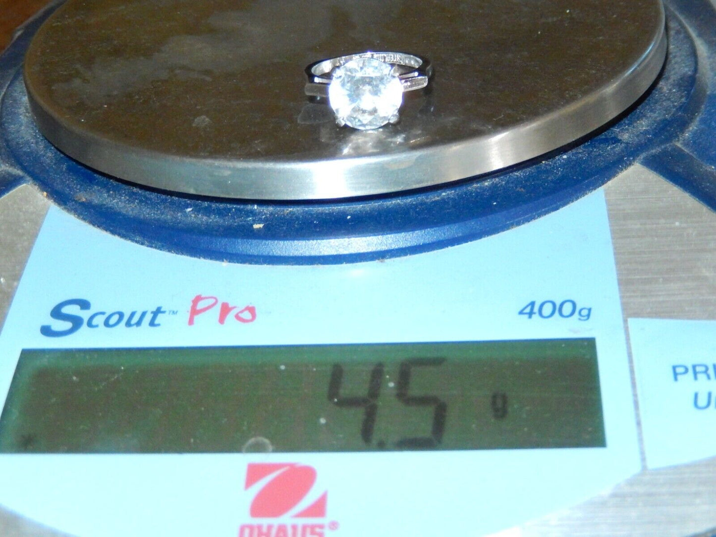 *VINTAGE* 5.00CT Round Engagement Ring Sterling Silver Brilliant Cut CZ Sz7.75