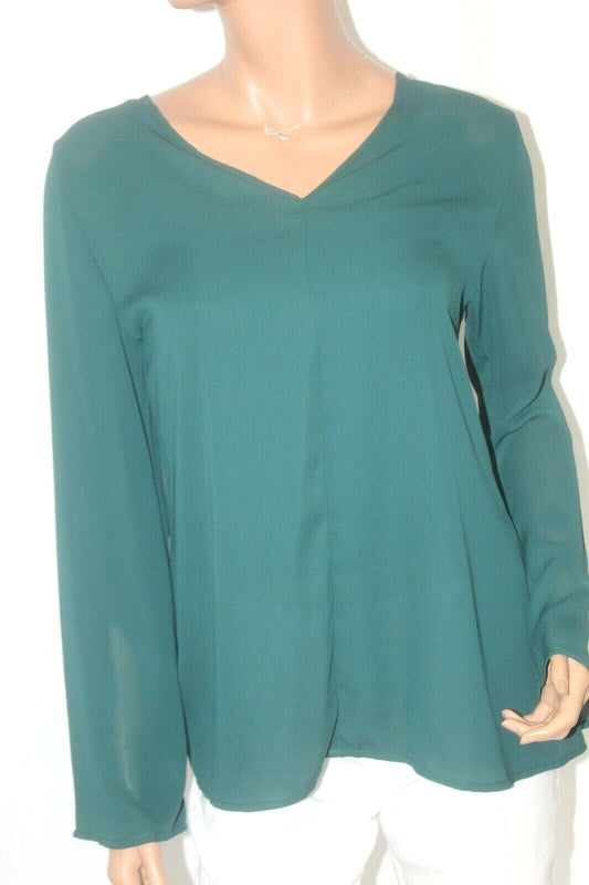 *MINT* Rue21 Women's Long Sleeve Pullover Green Light Weight  Blouse Top Sz M