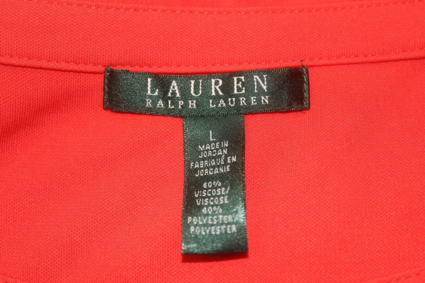 RALPH LAUREN RED STRETCH TUNIC TOP / SHIFT DRESS