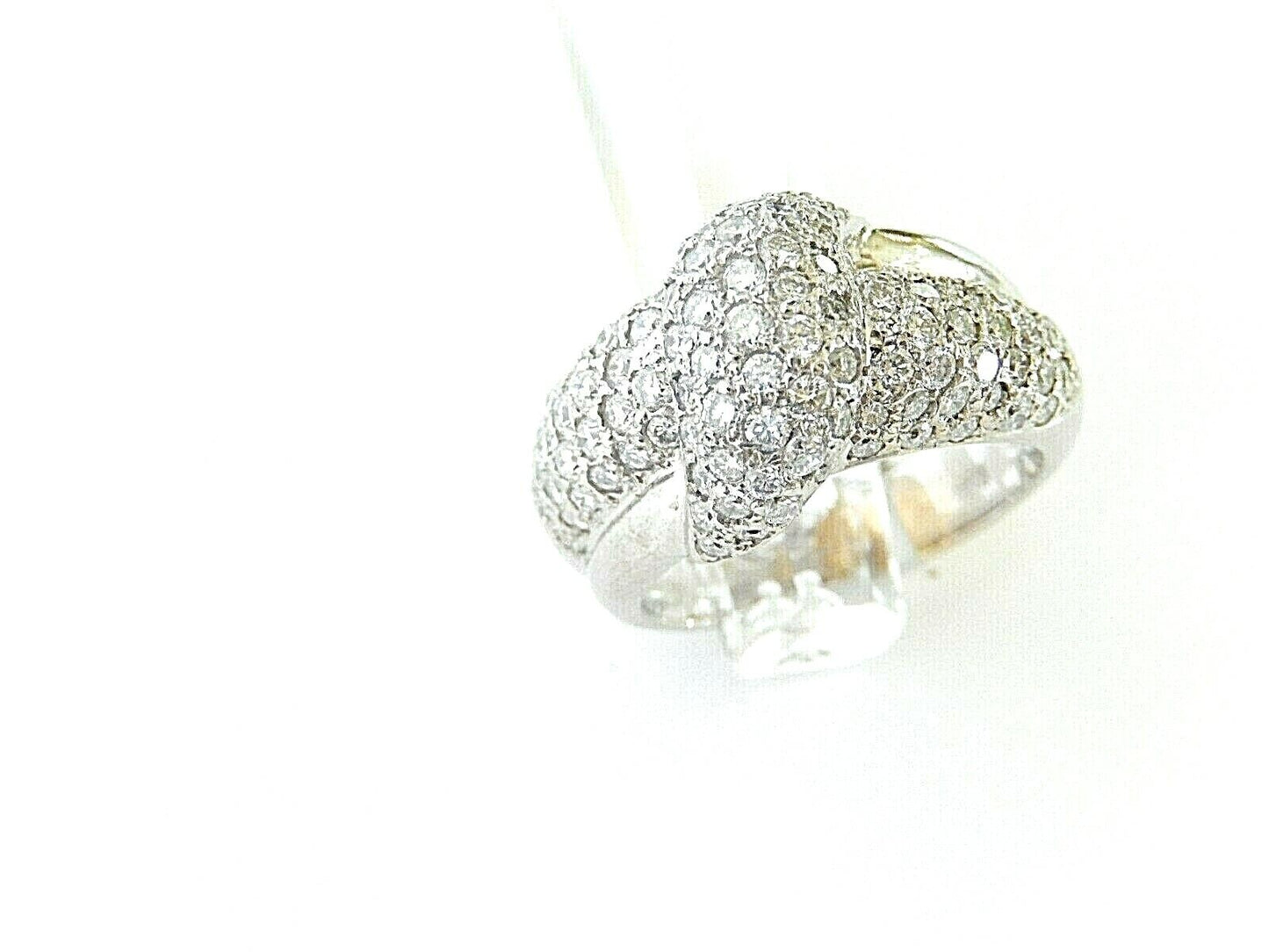 Heavy 18K White Gold 2Ct VS Natural Not Enhanced Diamond Ring Size 6.75 (10gms)