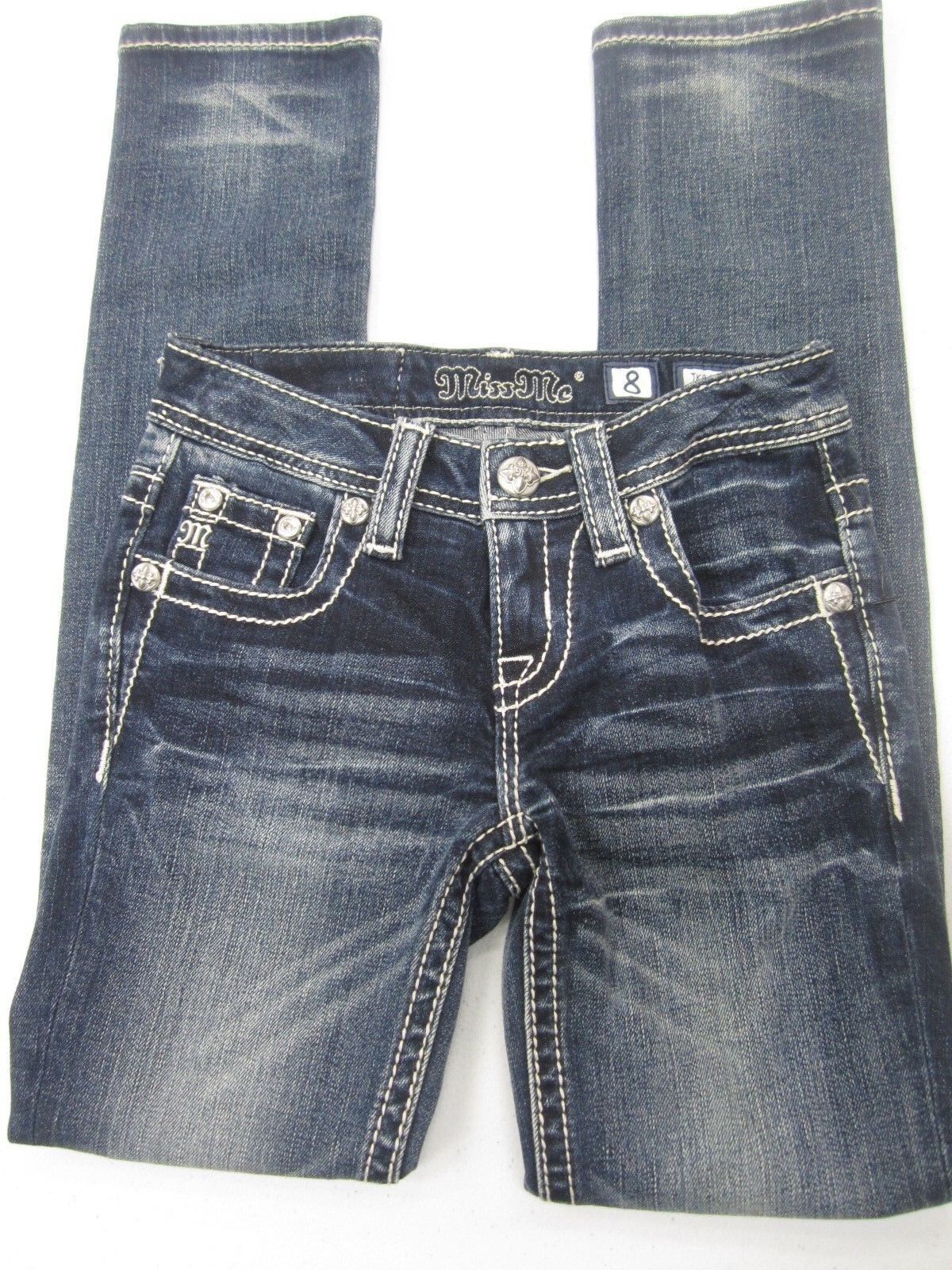NWT Miss Me Skinny Cut Denim Girls Jeans Junior  (JK8493S) Size 10 x 27