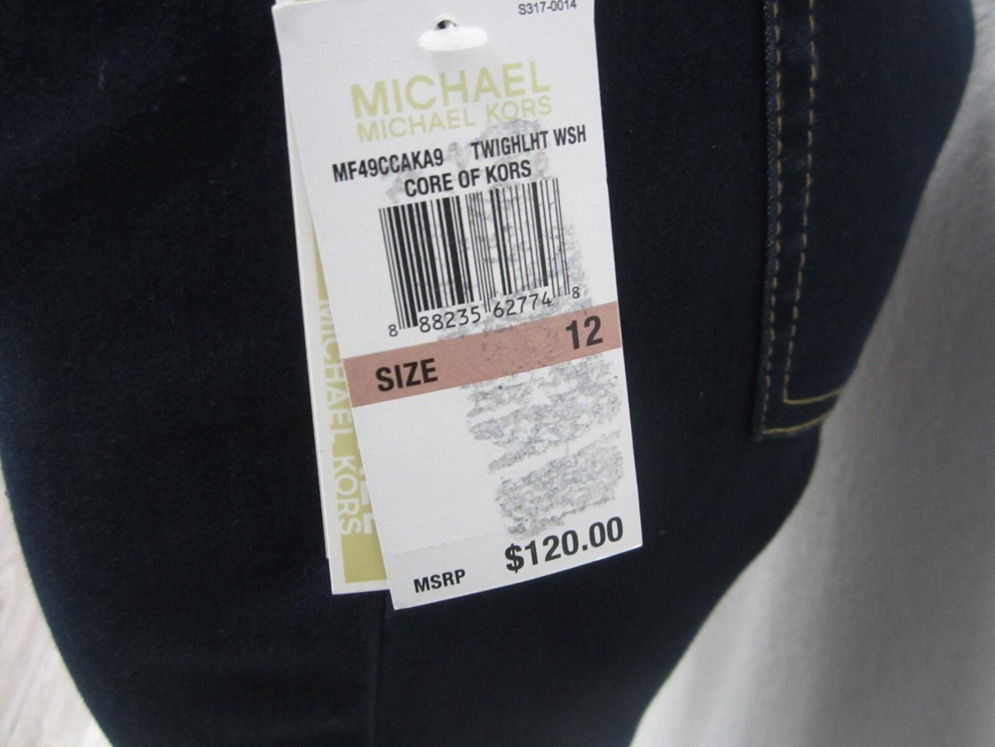 NWT Michael Kors Jeans Jet Set Jegging Dark Blue Size 2 Twighlht Wash Cotton