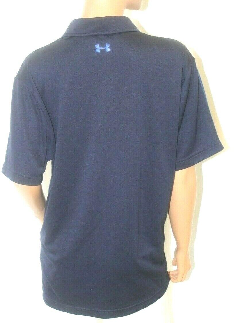 *NEW* Mens Under Armour Loose Heatgear 3 Button Short Sleeve Polo Shirt Sz Large