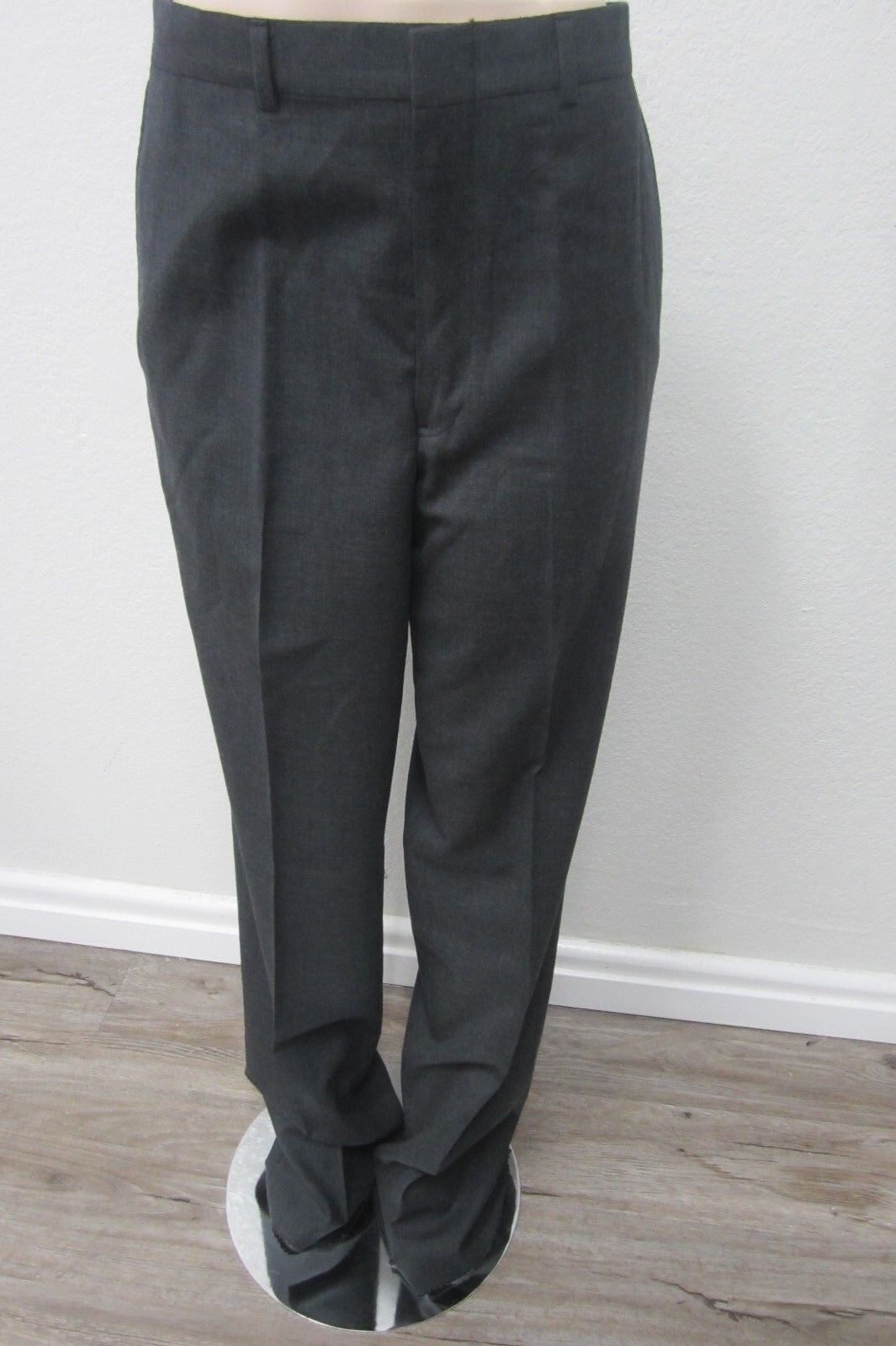 NWT Stanley Blacker  100% Wool Charcoal Trousers  Unfinished Hem Size W36 x L38