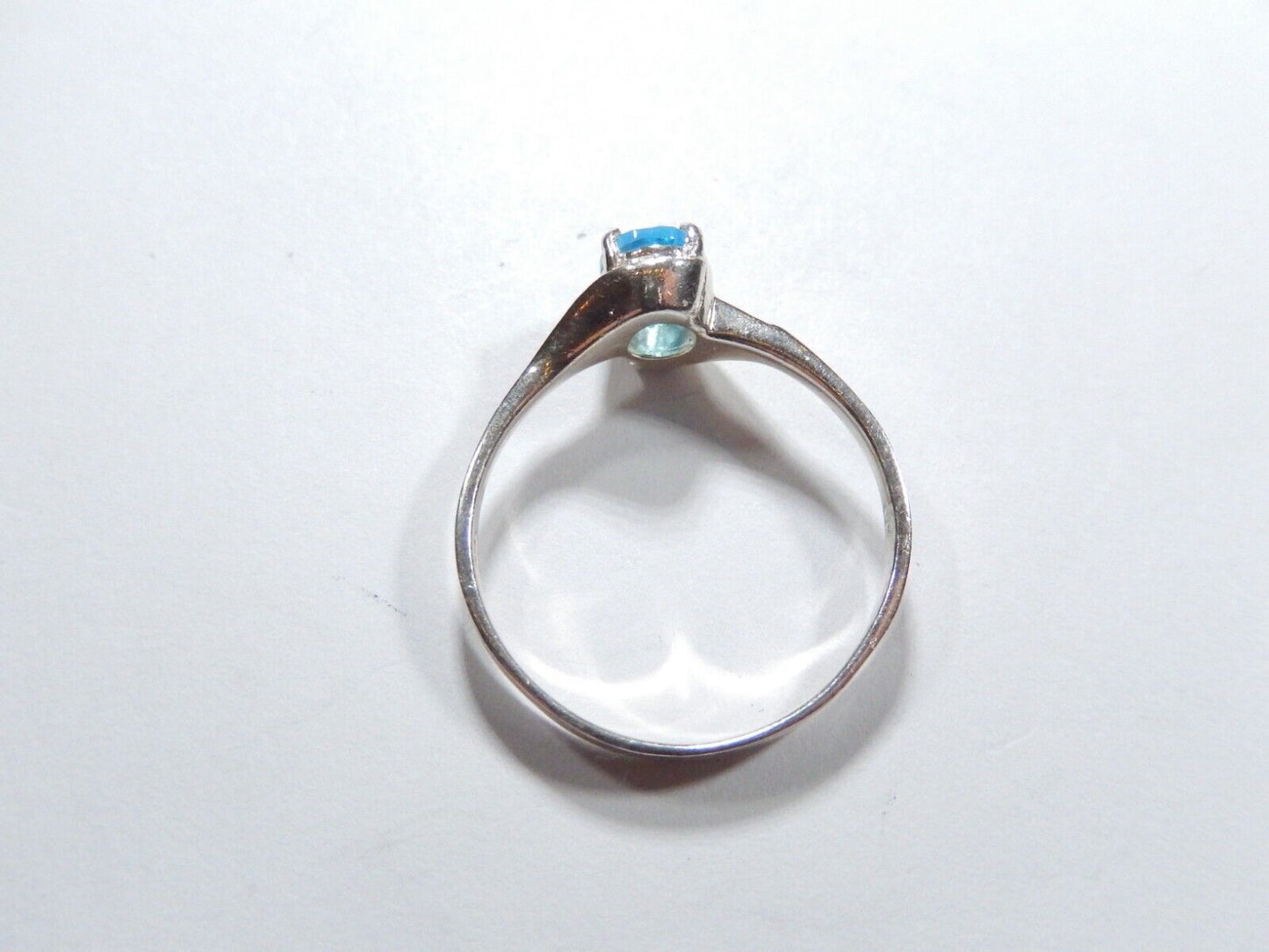 *VINTAGE*  Size 12.5 -  Sterling Silver 1.50 CT BLUE TOPAZ SOLITAIRE RING