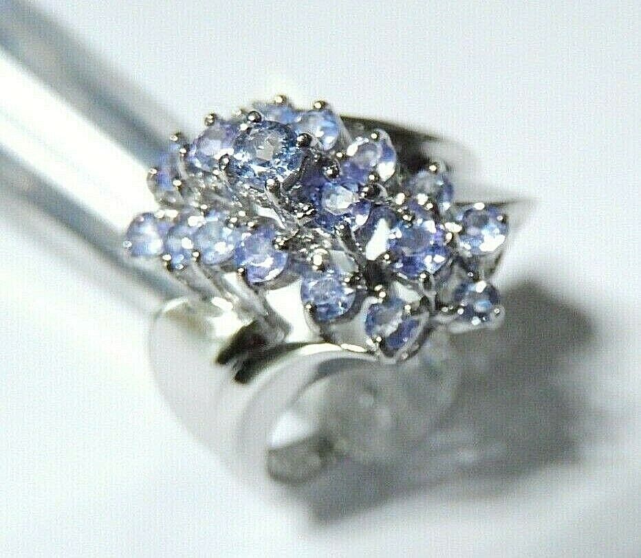 *NWT*  10K White Gold 1.00CT Purple Tanzanite Waterfall Cocktail  Ring Size 7.5