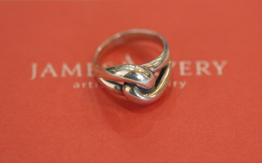 MINT RARE Retired James Avery Sterling Silver Cadena Knot Ring RS1191 Size 7.75