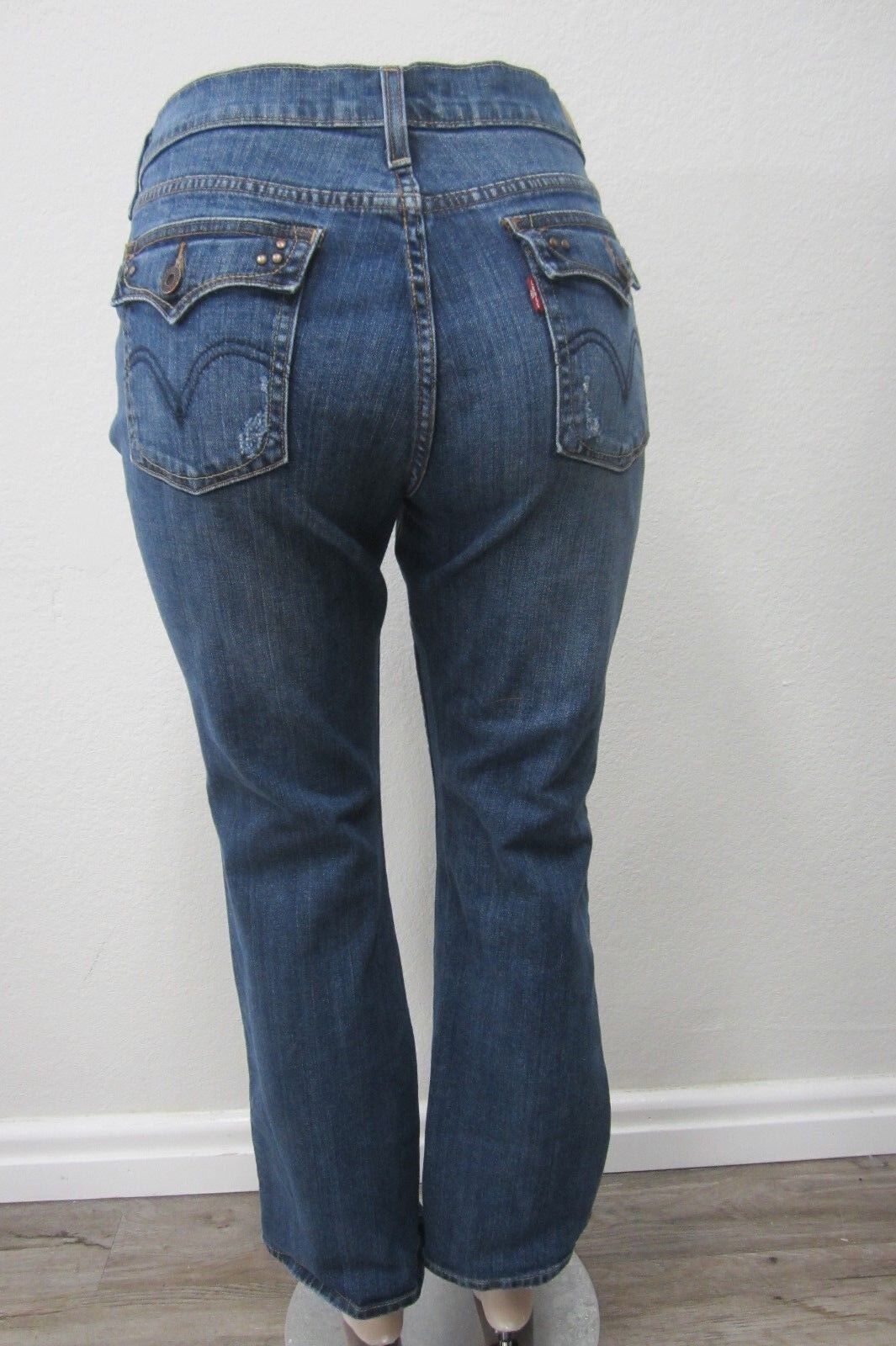 *NICE* WOMENS LEVIS  515 JEANS  STRETCH MID RISE BOOT CUT JEANS Sz 12S/C x 28"L