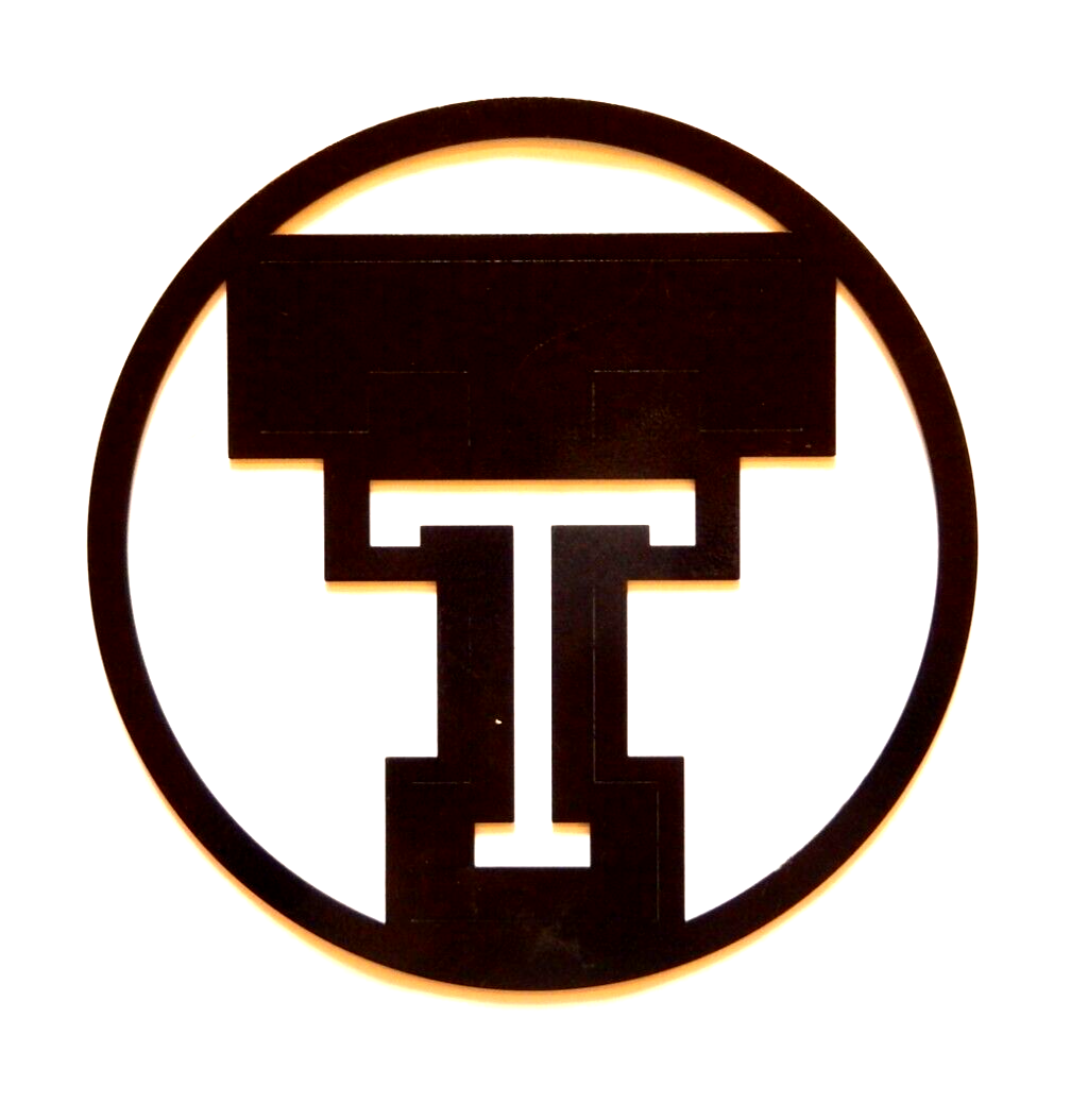 ~NEW~ 14ga. "TEXAS TECH" POWDER COATED METAL HOME DECOR TEAM WALL ART -10" Diam.
