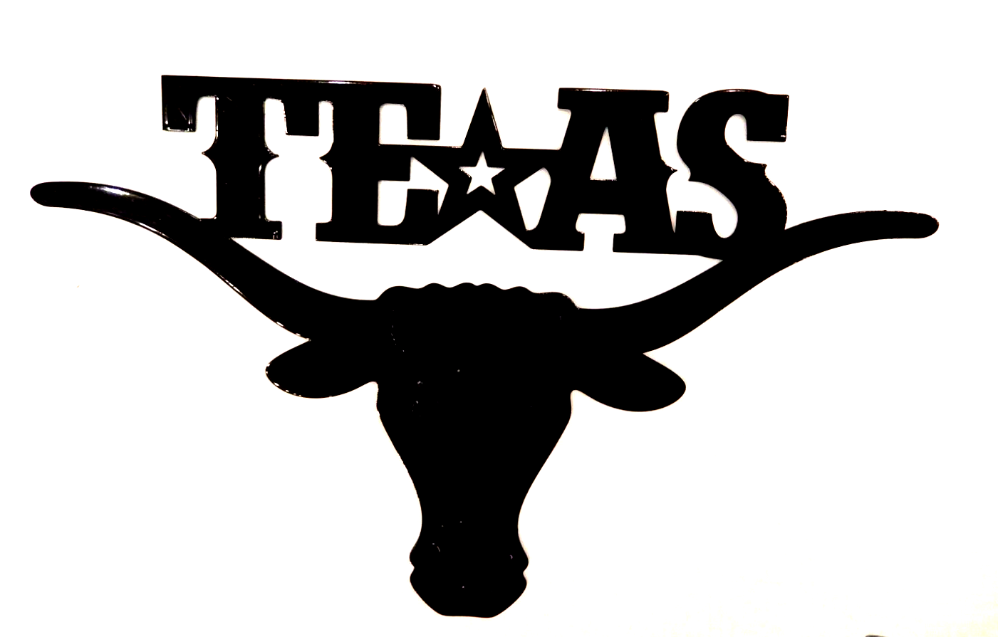 ~NEW~ 14ga.  "TEXAS LONGHORN"  METAL WESTERN HOME WALL ART 15" x 9.5"