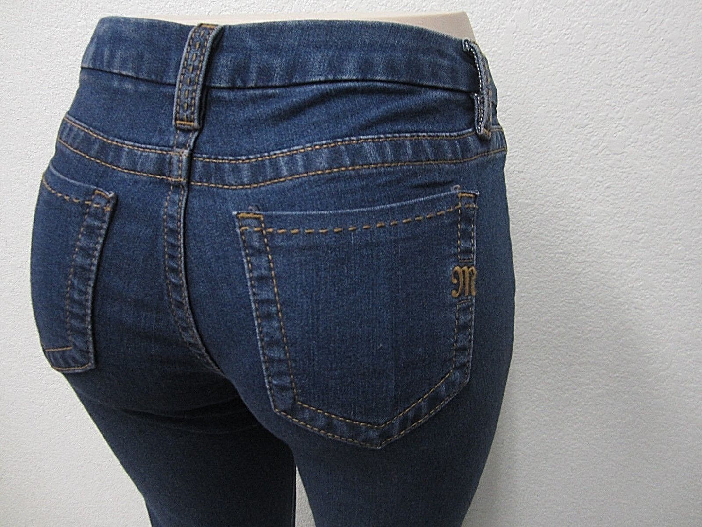 NWT Miss Me Womens Mid Rise Wide Leg Denim Jeans Med Blue MS4480W34 Sz 27 x 34