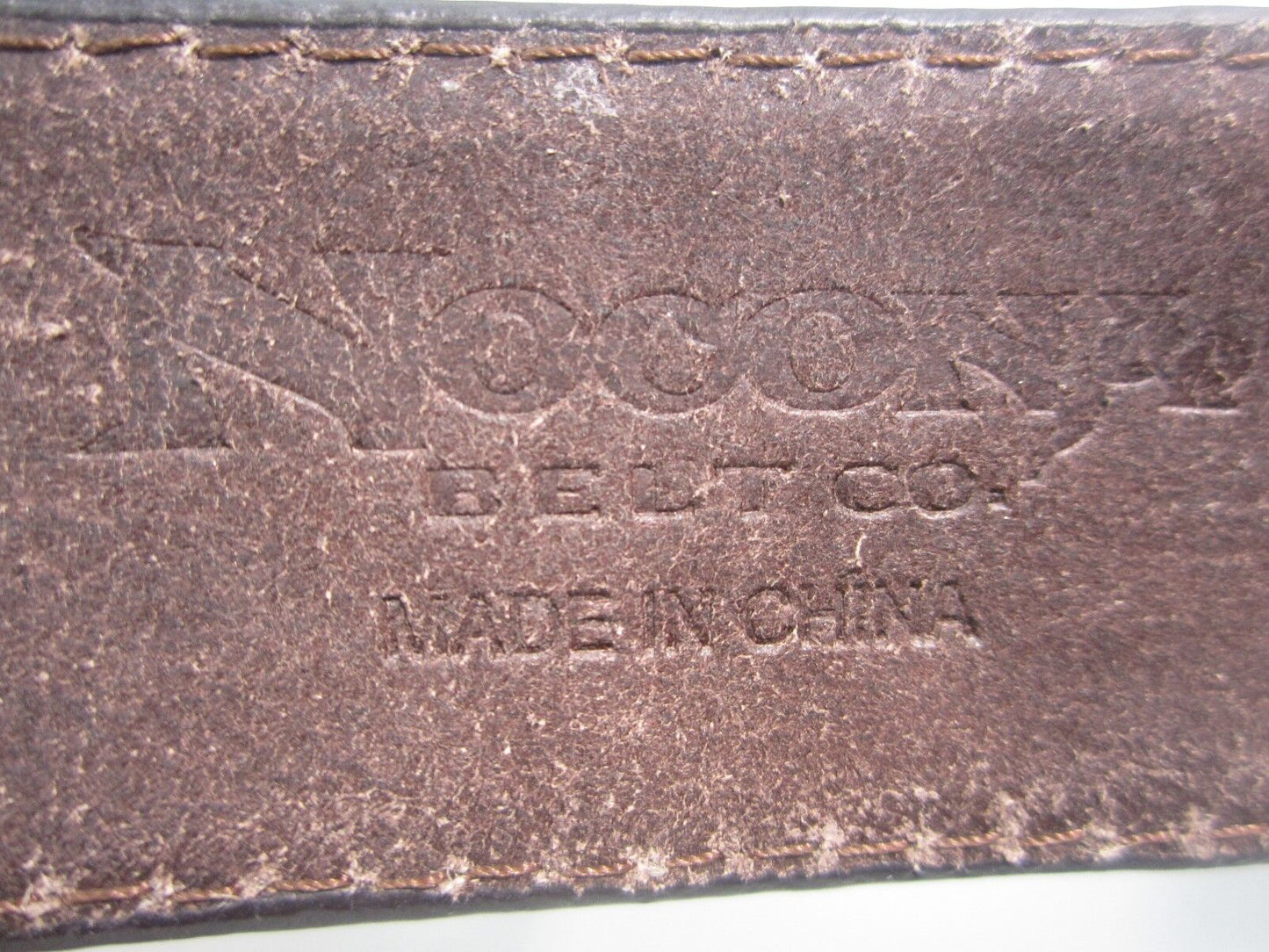 VINTAGE NOCONA BOOTS COMPANY WESTERN COWBOY BLACK BELT & BUCKLE CROSS CENTER M