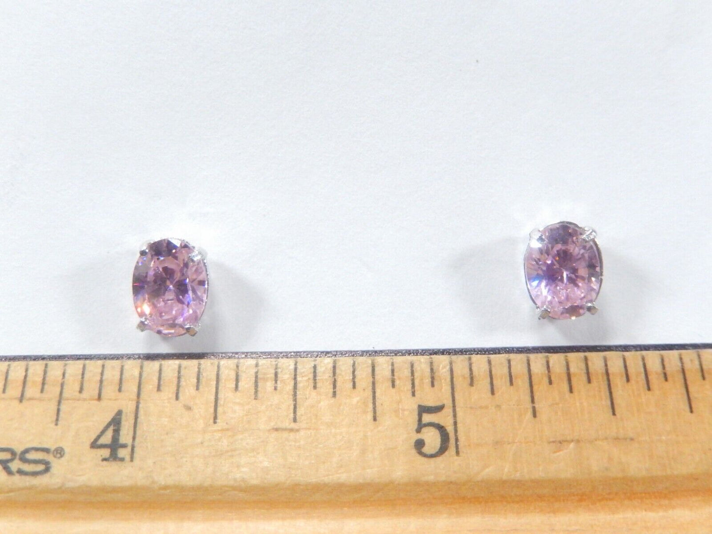 Sterling Silver 2.50 CTTW Lab Created Pink Sapphire Ear Stud Earrings