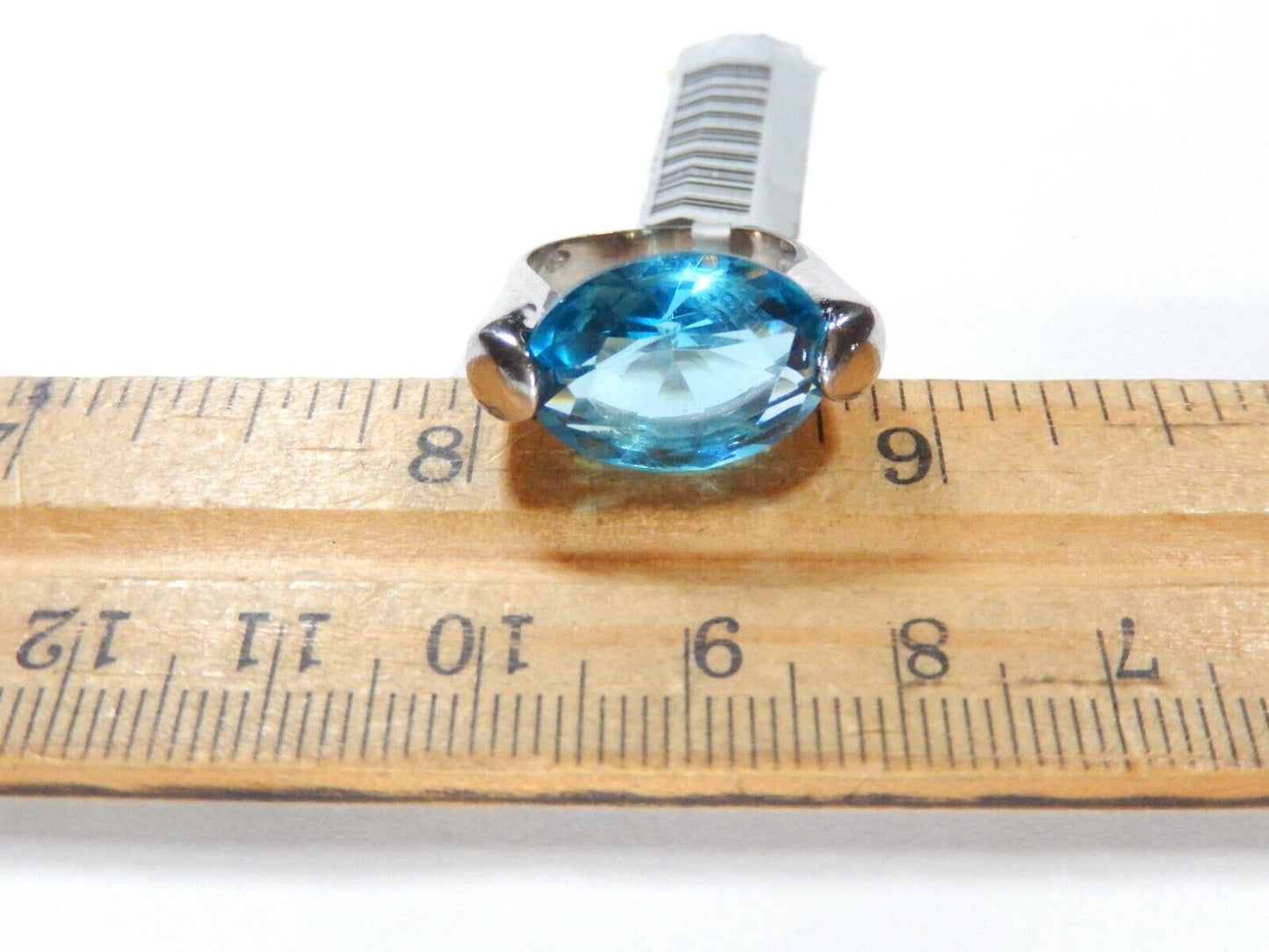 10.00 CT LONDON BLUE TOPAZ 925 STERLING SILVER MODERN STATEMENT RING UNISEX SZ 5