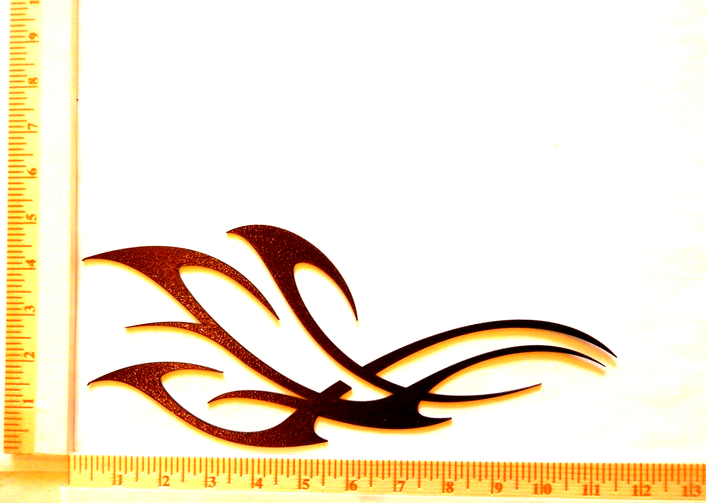 *NEW* 14ga. "FLAMES"  - Metal Wall Art - Copper Brown Powder Coated  5" x 12"