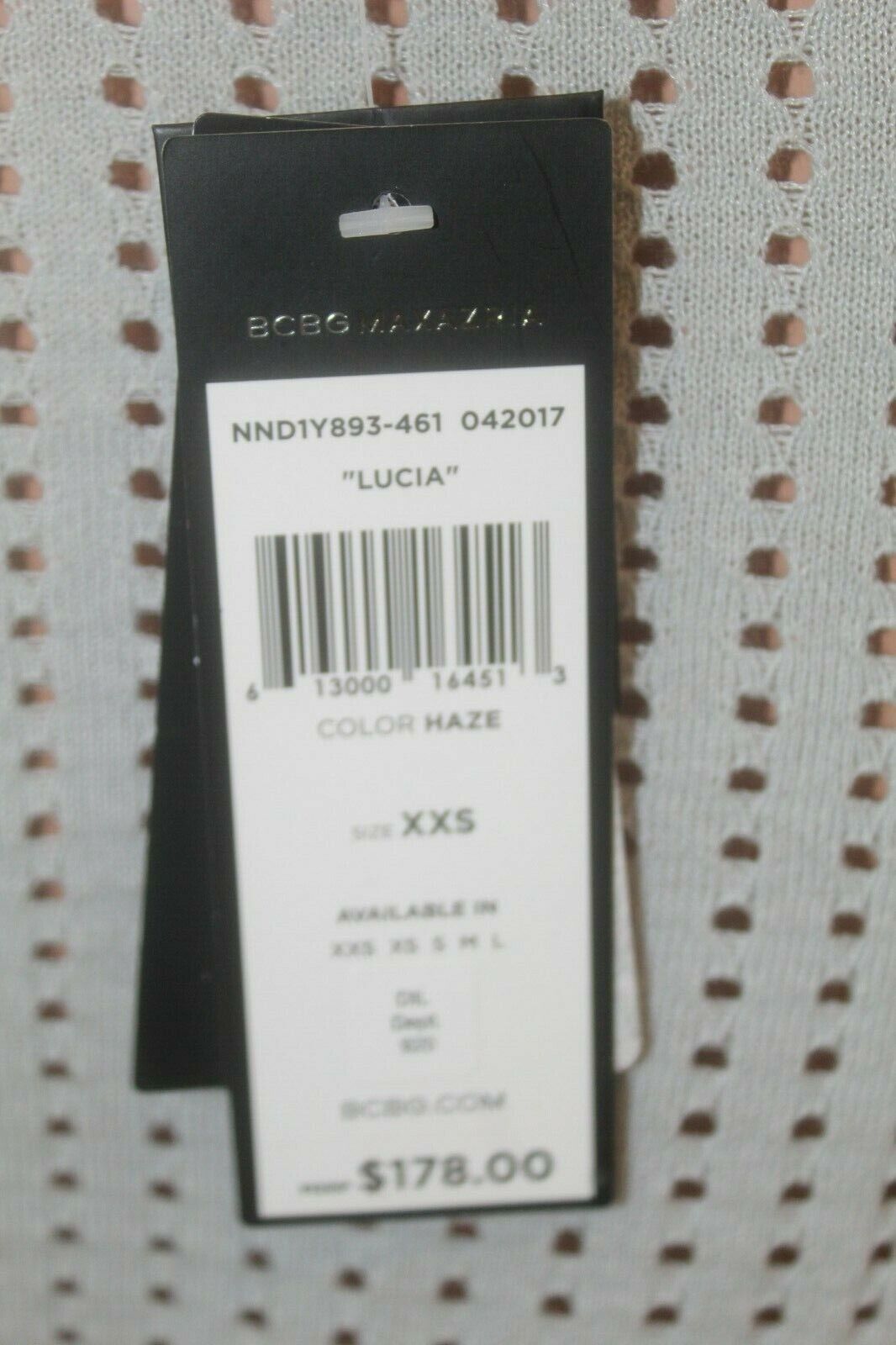 NWT $178. BCBG Maxazria Lucia Chrochet Cold Shoulder Bell Long Sleeve Top Sz XXS