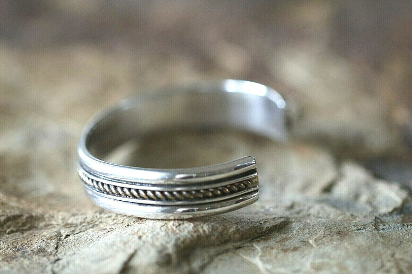 *VINT* Native American Navajo Sterling Silver Handmade Cuff Bracelet * Tom Hawk*