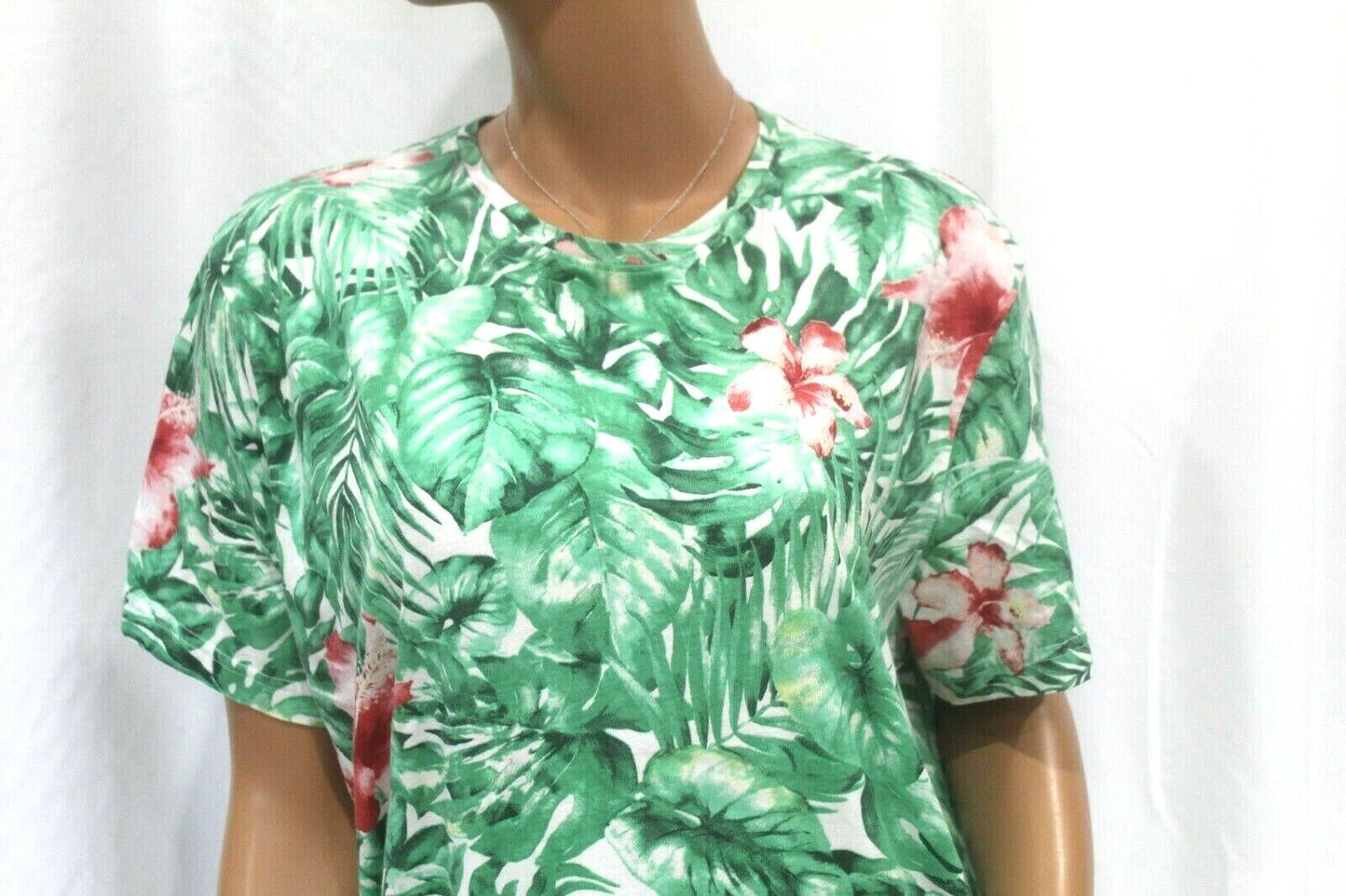Michael Kors Women'S Green Short-Sleeve Crew-Neck Blouse Casual Top Size XL