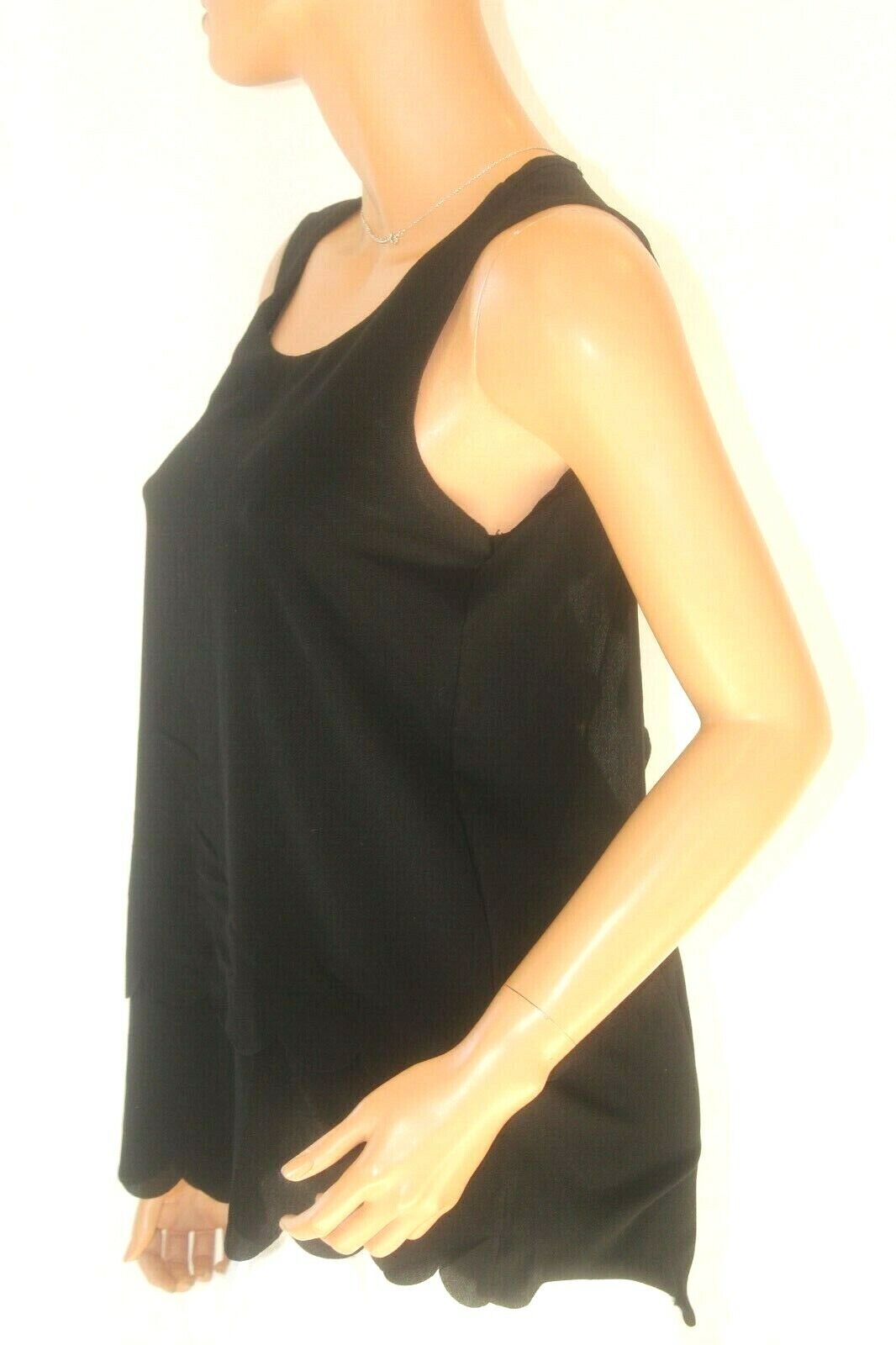 *NWT* Papermoon Stitch Fix Violeta Scalloped Blouse Top Open Flowy Back  sz.S