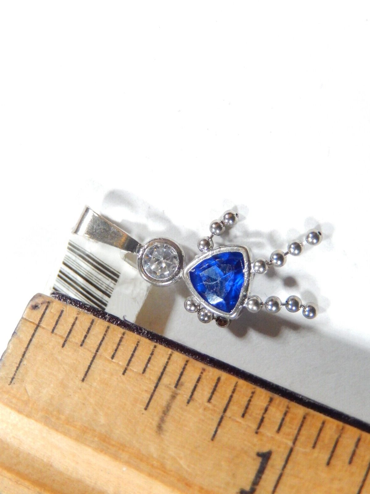 Pendant Charm 14k White Gold Birthstone Child Kid Blue Sapphire For September
