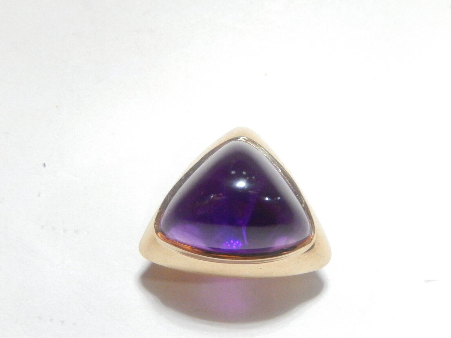 14K Yellow Gold  LAGOS  Massive  Amethyst Gemstone Slide Pendant