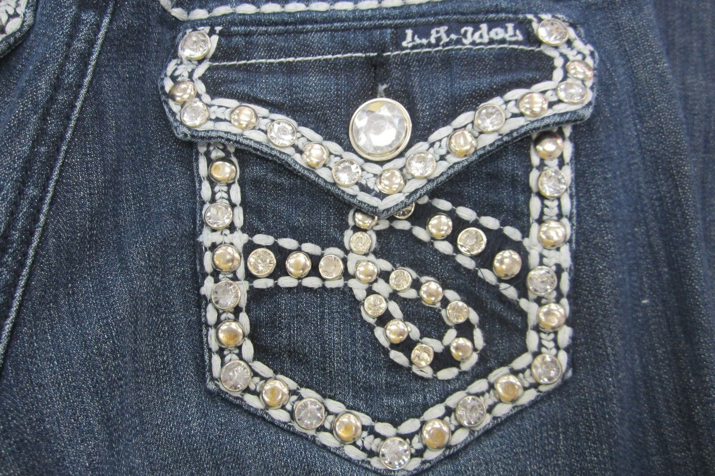 MINT LA IDOL USA  Women's Bootcut  STUD & CRYSTAL EMBELLISHMENTS Size W27 x L34